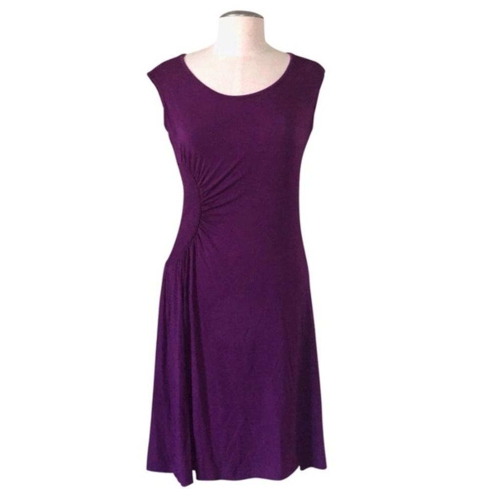 Catherine Malandrino Gathered Dress Purple L